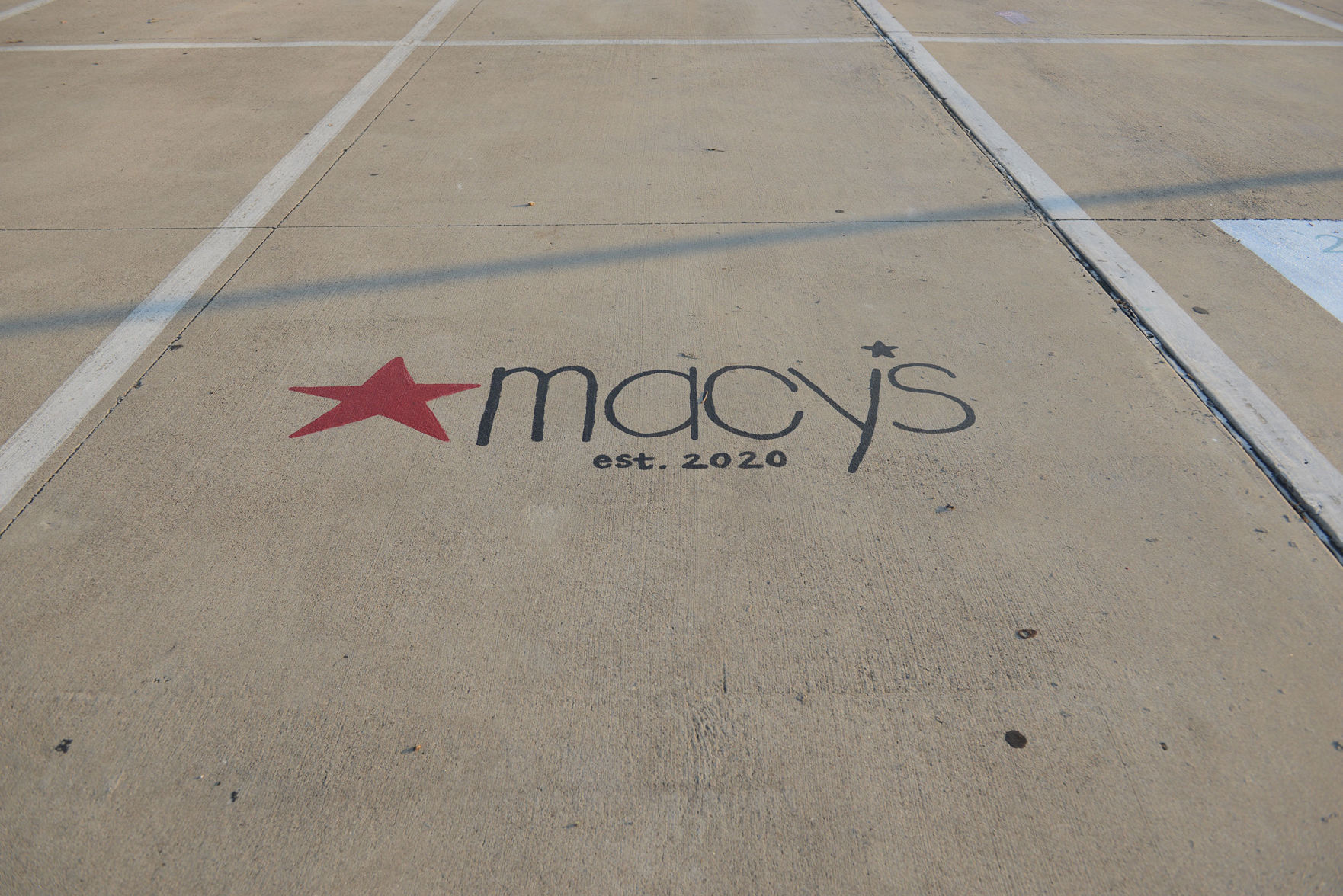 A&M Consolidated HS painted parking spots